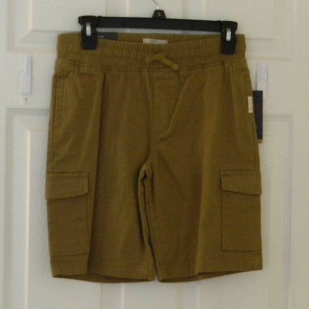 Weatherproof Vintage Boys Brown Pull-on Cargo Shorts Sz 10/12 NWT